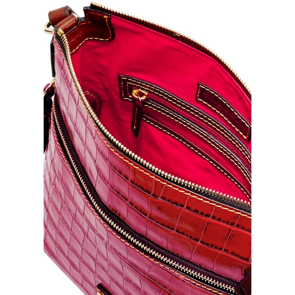 🆕 DOONEY & BOURKE Croc Leather Crossbody Bag Red - Picture 5 of 5